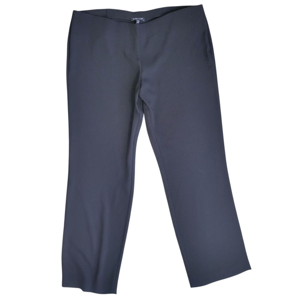 Eileen Fisher Black Ponte Pants Size 16